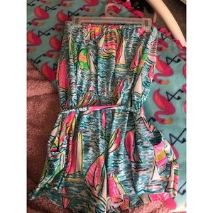 Lilly Pulitzer Ritz romper in You Gotta Regatta